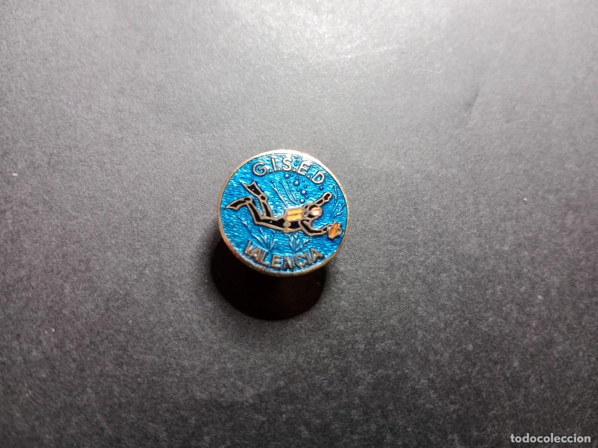 Pins de colecci&oacute;n: INSIGNIA OJAL ESMALTADO GISED VALENCIA GRUPO DE INVESTIGACIONES SUBACUATICAS Y ESCAFANDRISMO DEPORTI