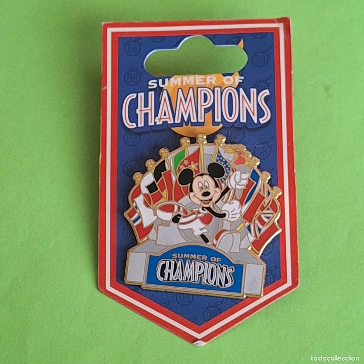 Pins de colecci&oacute;n: PIN - WALT DISNEY MICKEY MOUSE SUMMER OF CHAMPIONS - OFICIAL 2008 - DISNEYLAND RESORT PARIS