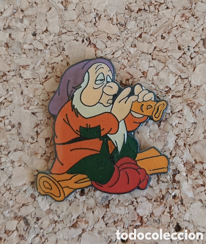 Pins de colecci&oacute;n: PIN WALT DISNEY - BLANCANIEVES Y LOS 7 ENANITOS - DORMIL&Oacute;N TOCANDO LA FLAUTA
