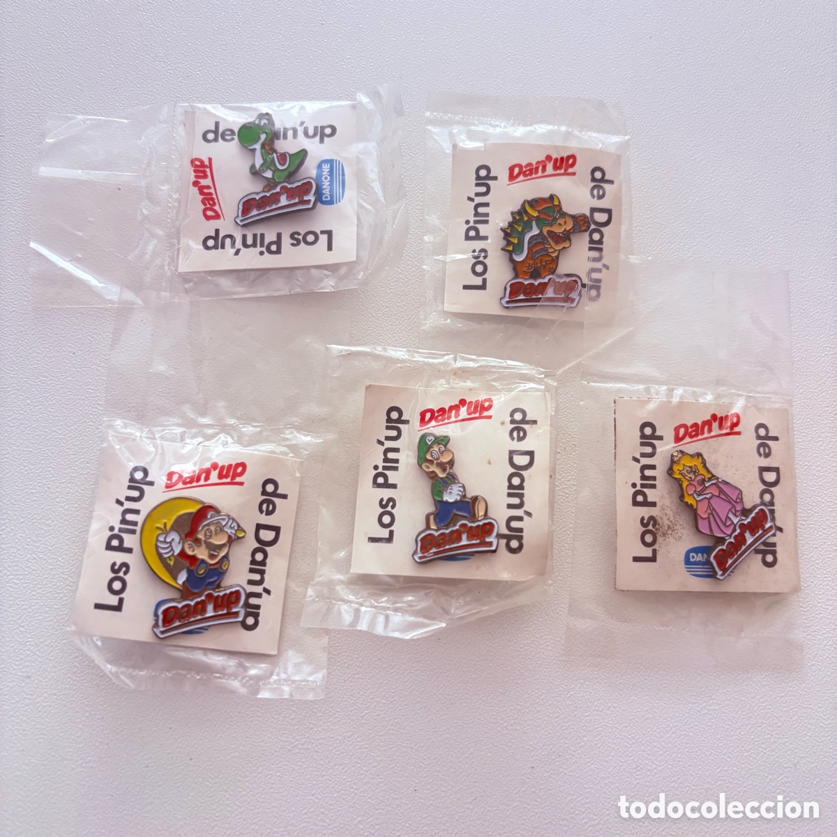 Pins de colecci&oacute;n: Coleccion completa pin super mario bros nintendo de dan up danone 1993 dan&rsquo;up danup