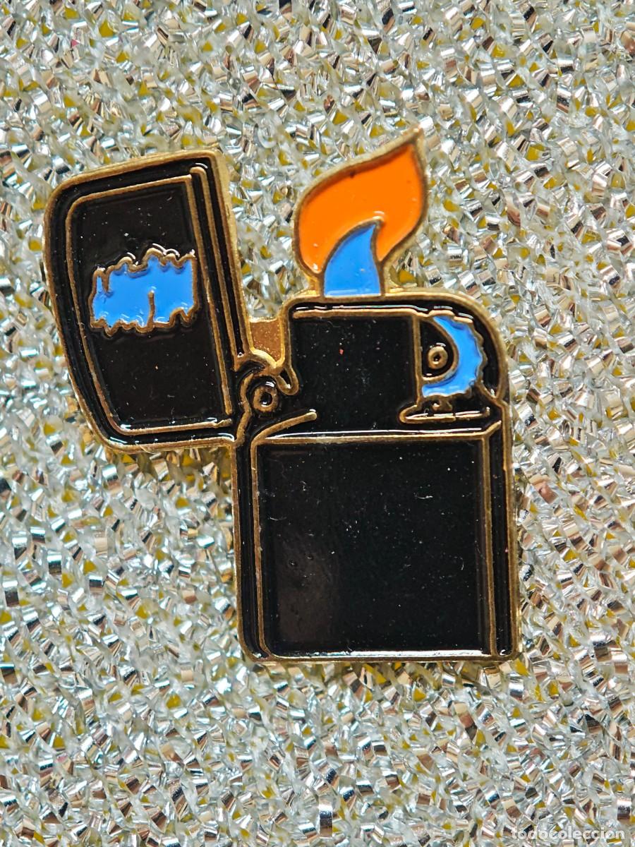 Pins de colecci&oacute;n: PIN MECHERO ZIPPO NEGRO