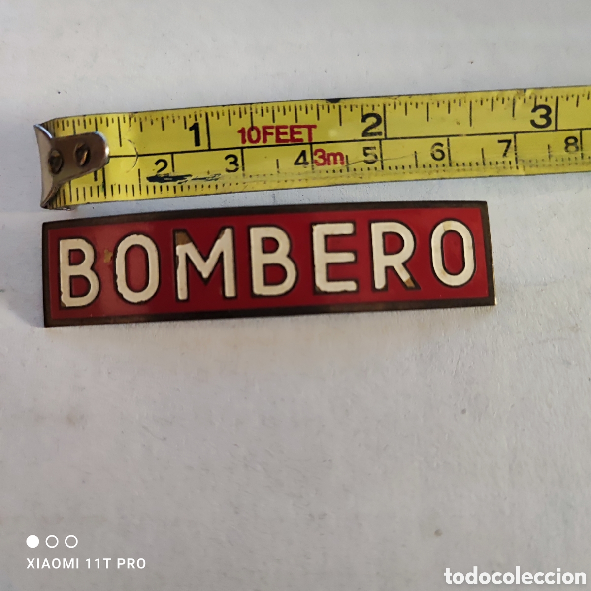 Pins de cole&ccedil;&atilde;o: Insignia, emblema bombero de lat&oacute;n esmaltado.
