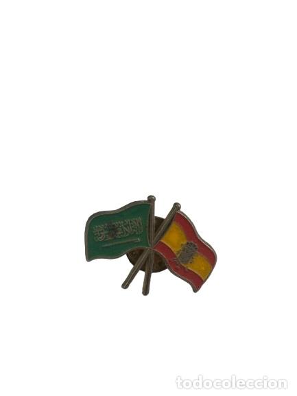Pins de colecci&oacute;n: Pin de banderas cruzadas Espa&ntilde;a-Arabia Saudita