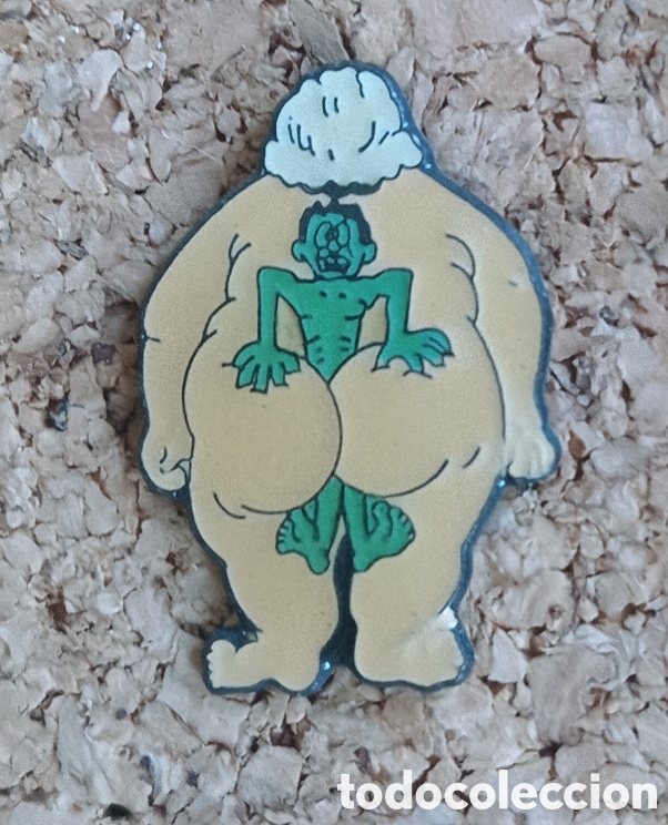 Pins de colecci&oacute;n: PIN HUMOR SEXUAL- OBESA Y FLACO