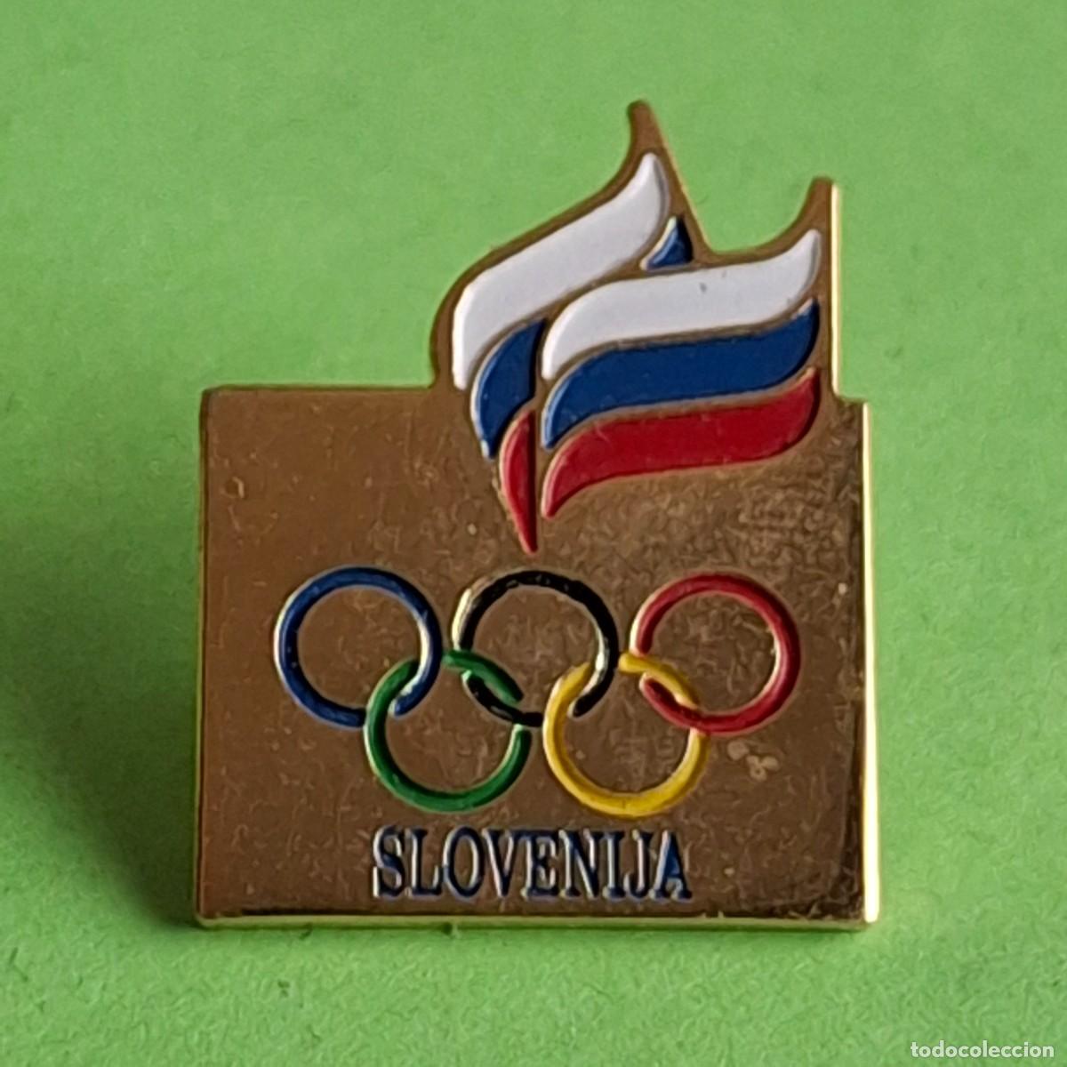 Pins de colecci&oacute;n: PIN OLIMPICO OLYMPIC GAMES JUEGOS OLIMPICOS OLIMPIADAS - SLOVENIJA SLOVENIA BANDERA AROS