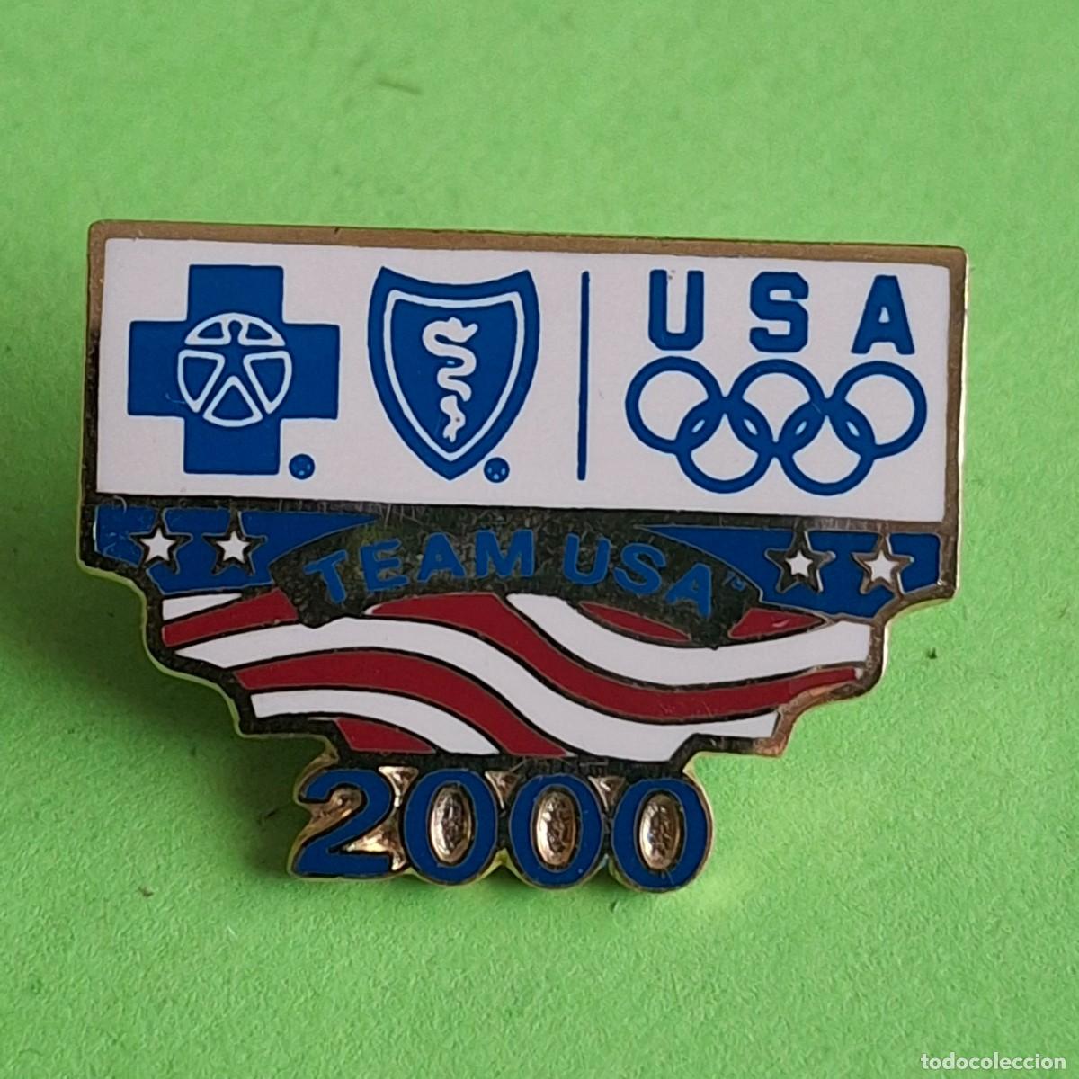 Pins de colecci&oacute;n: PIN OLIMPICO OLYMPIC GAMES JUEGOS OLIMPICOS OLIMPIADAS - USA TEAM 2000 BLUE CROSS SPONSOR
