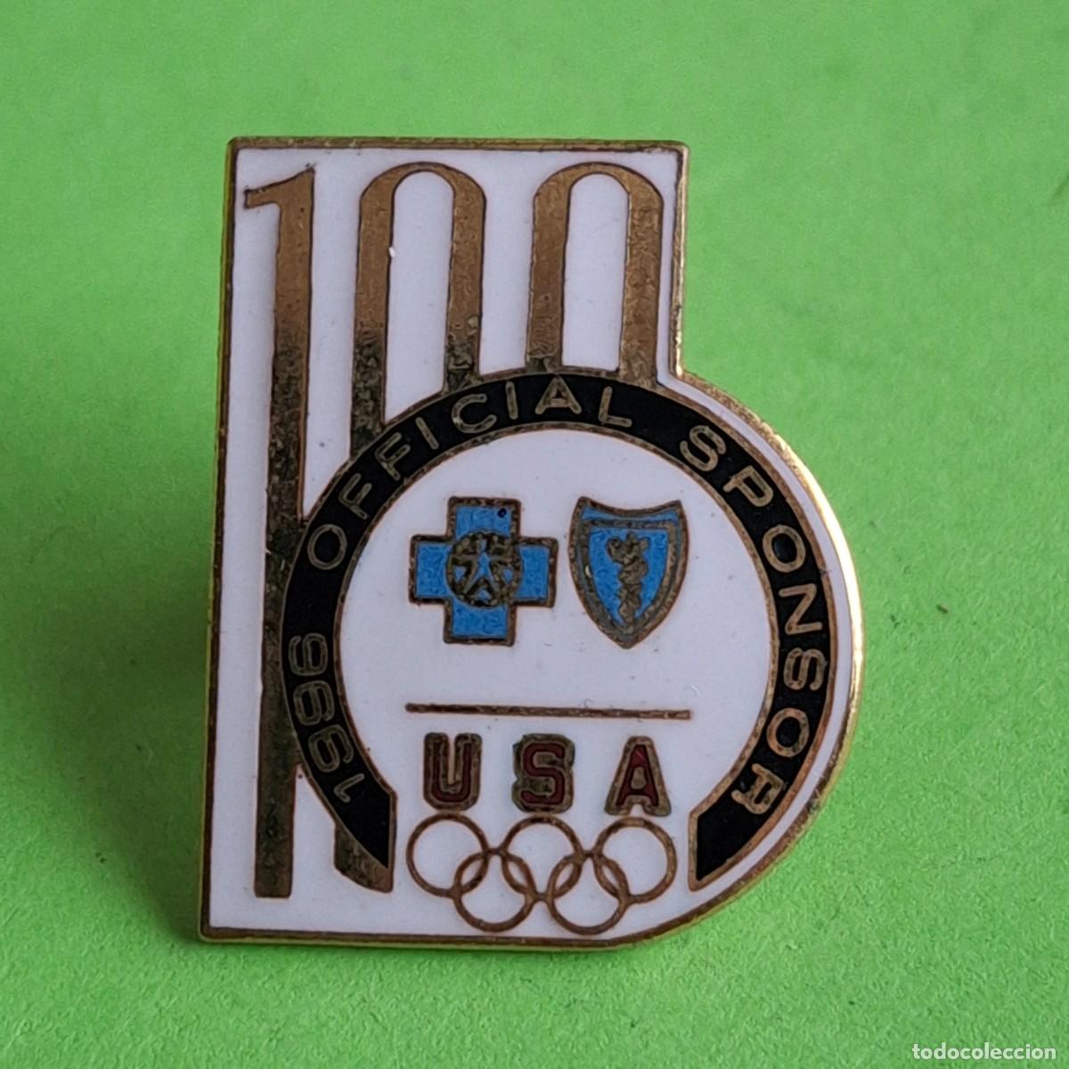 Pins de colecci&oacute;n: PIN OLIMPICO OLYMPIC GAMES JUEGOS OLIMPICOS OLIMPIADAS - USA TEAM 1996 BLUE CROSS SPONSOR