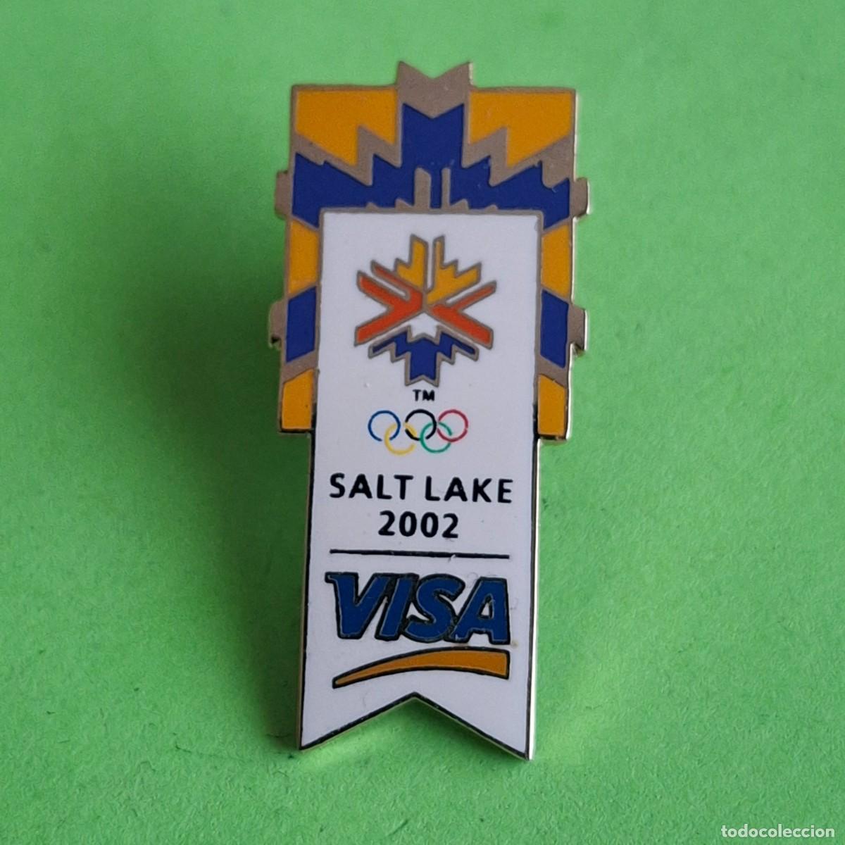 Pin's de collection: PIN OLIMPICO OLYMPIC GAMES JUEGOS OLIMPICOS OLIMPIADAS - SALT LAKE 2002 USA TEAM VISA