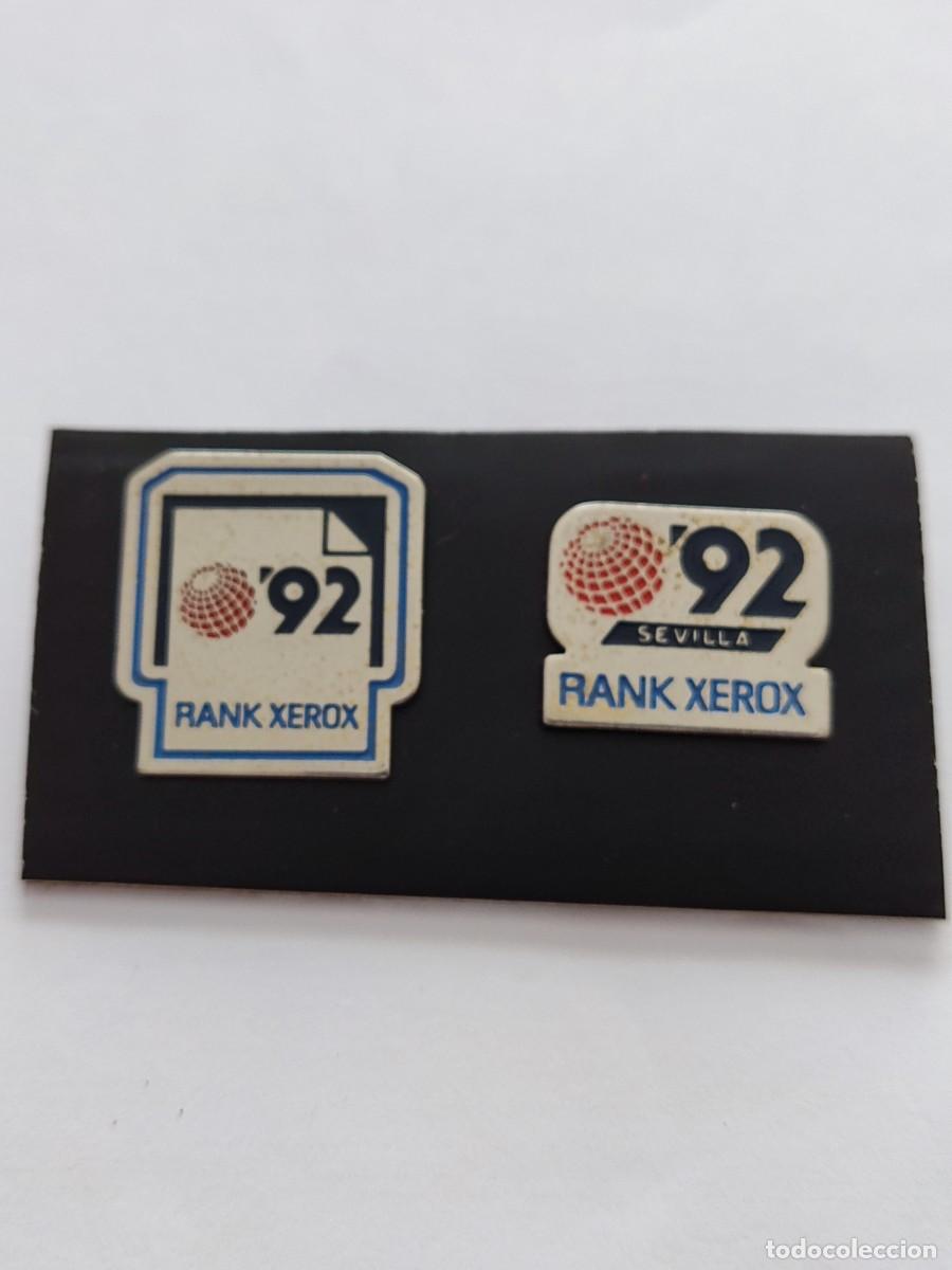 Pins de colecci&oacute;n: LOTE DE 2 PINS DE RANK XEROX, EXPO-92 DE SEVILLA