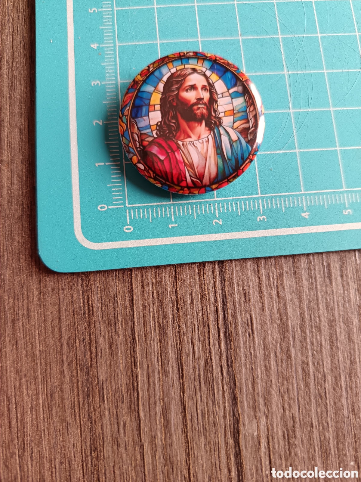 Pins de colecci&oacute;n: Chapa pin vintage Jesucristo Estilo Vitral