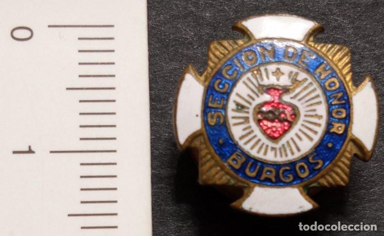 Pins de colecci&oacute;n: INSIGNIA DE OJAL - SAGRADO CORAZON DE JESUS - SECCION DE HONOR BURGOS - FABRICANTE INDUSTRIAS EGA&Ntilde;A