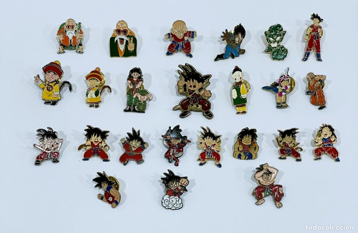 Pins de colecci&oacute;n: LOTE DE 24 PINS MANGA DE DRAGON BALL Z / BOLA DE DRAC - PIN SON GOKU, KRILIN... TOEI (1986/89)