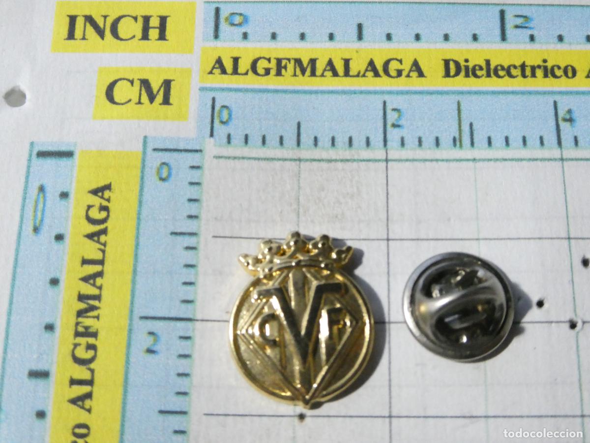 Pins de colecci&oacute;n: PIN DE DEPORTES. F&Uacute;TBOL. VILLAREAL CF BA&Ntilde;O ORO. ESCUDO EQUIPO.