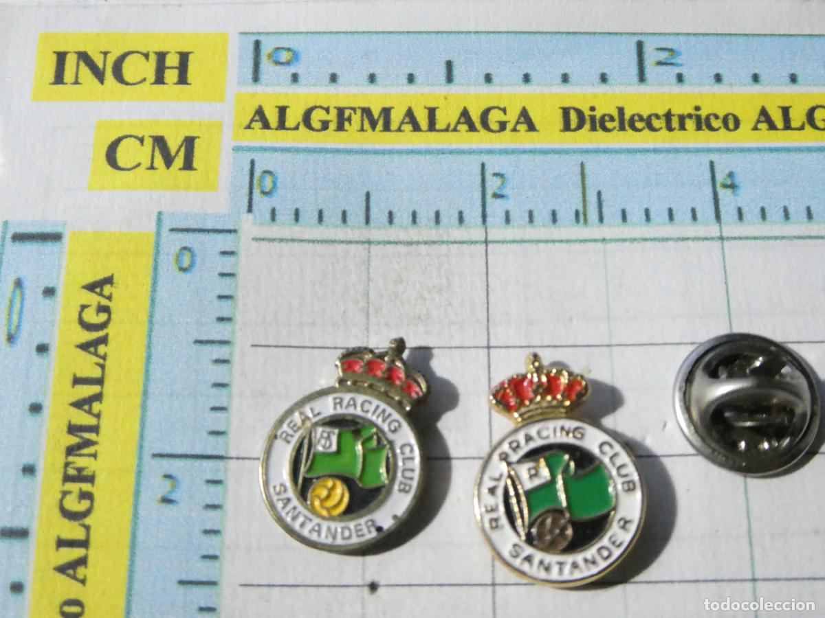 Pins de colecci&oacute;n: 2 PINS DE DEPORTES. F&Uacute;TBOL. RACING DE SANTANDER. ESCUDO EQUIPO.
