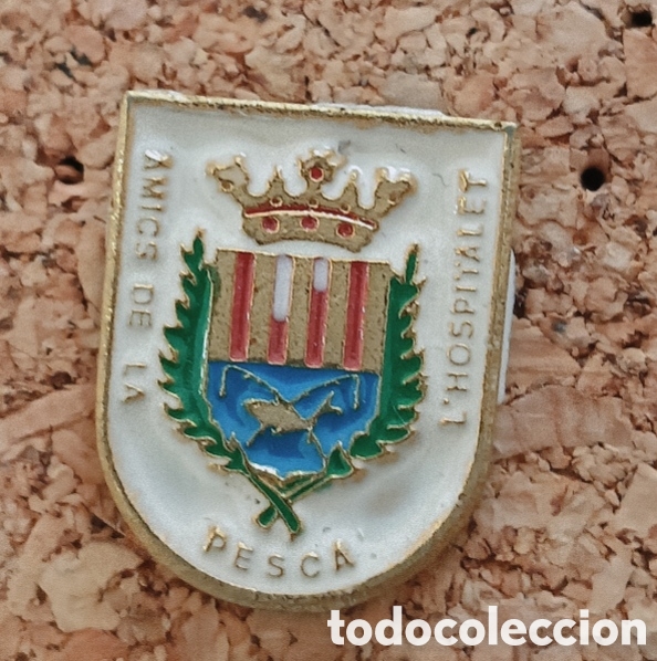 Pins de colecci&oacute;n: PIN AMICS DE LA PESCA L' HOSPITALET