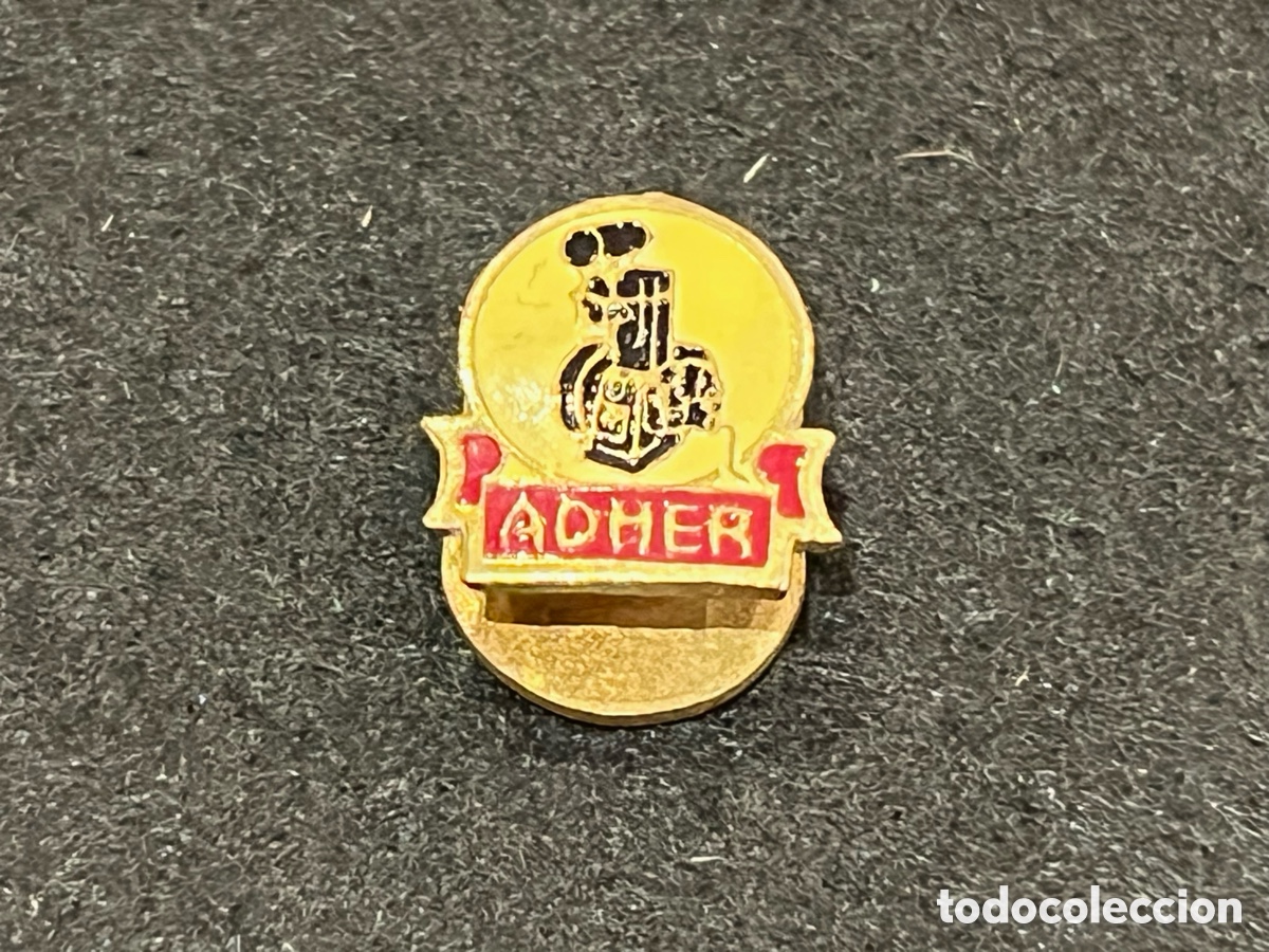 Pins de colecci&oacute;n: ADHER MAQUINARIA ANTIGUA INSIGNIA DE SOLAPA OJAL PIN.
