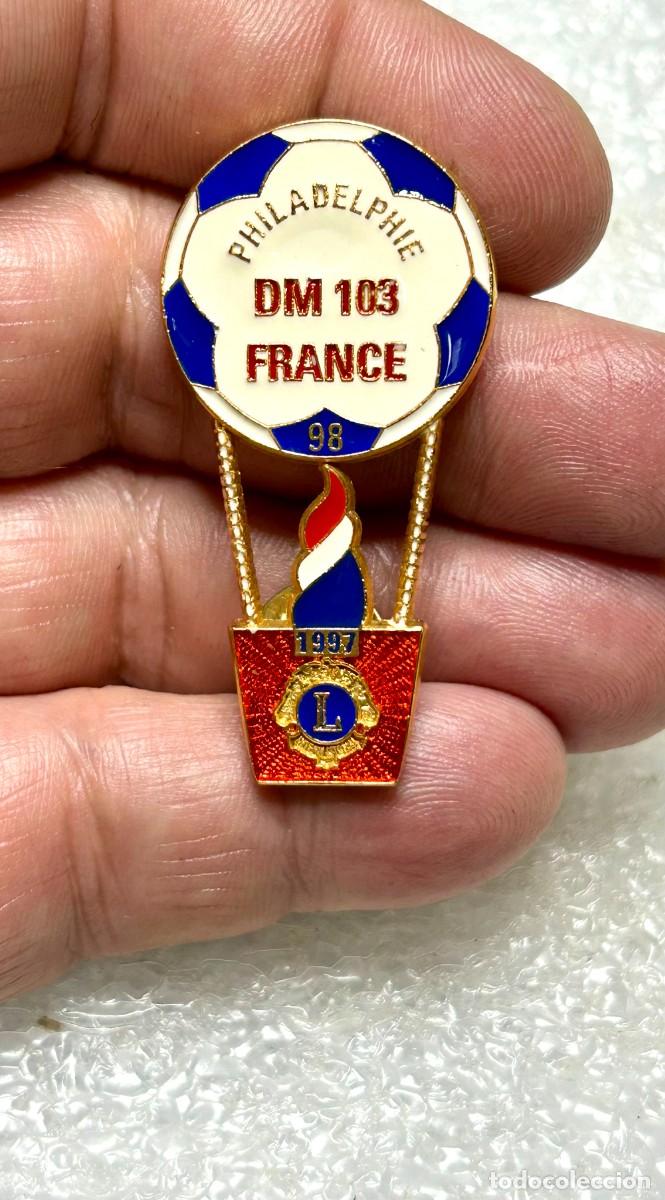 Pins de colecci&oacute;n: 4016.Raro Pin del Mundial de F&uacute;tbol de Francia 1998 (France 98) del Lions Clubs International