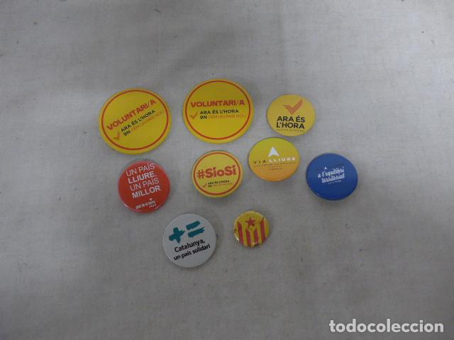 Sammlung von Pins: Lote de 9 chapas insignias independentistas catalanas, 11 setembre, politica
