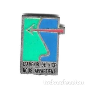 Pins de colecci&oacute;n: Pin L'Avenir de Nice Nous Appartien. ref. 132-538