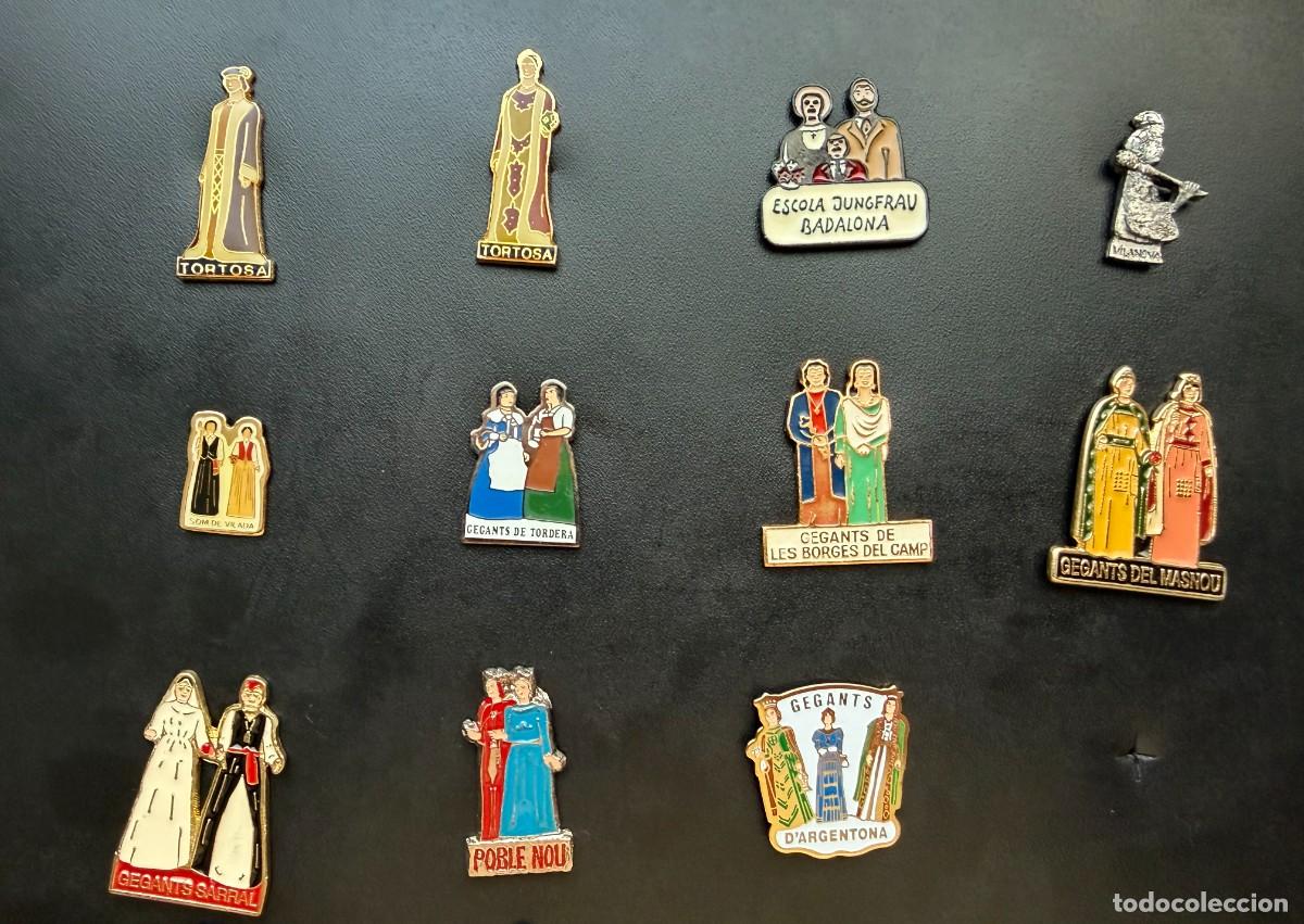 Pins de colecci&oacute;n: 11 ANTIGUOS PINS DE GEGANTS (GIGANTES) DE CATALUNYA