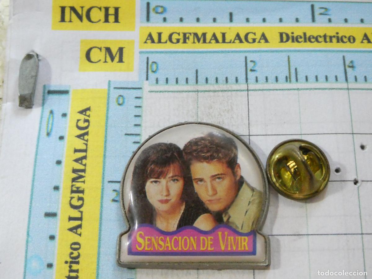 Pins de colecci&oacute;n: PIN DE CINE / TELEVISI&Oacute;N. SENSACI&Oacute;N DE VIVIR. BRANDON BRENDA. BEVERLY HILLS 90210. PERFECTO.