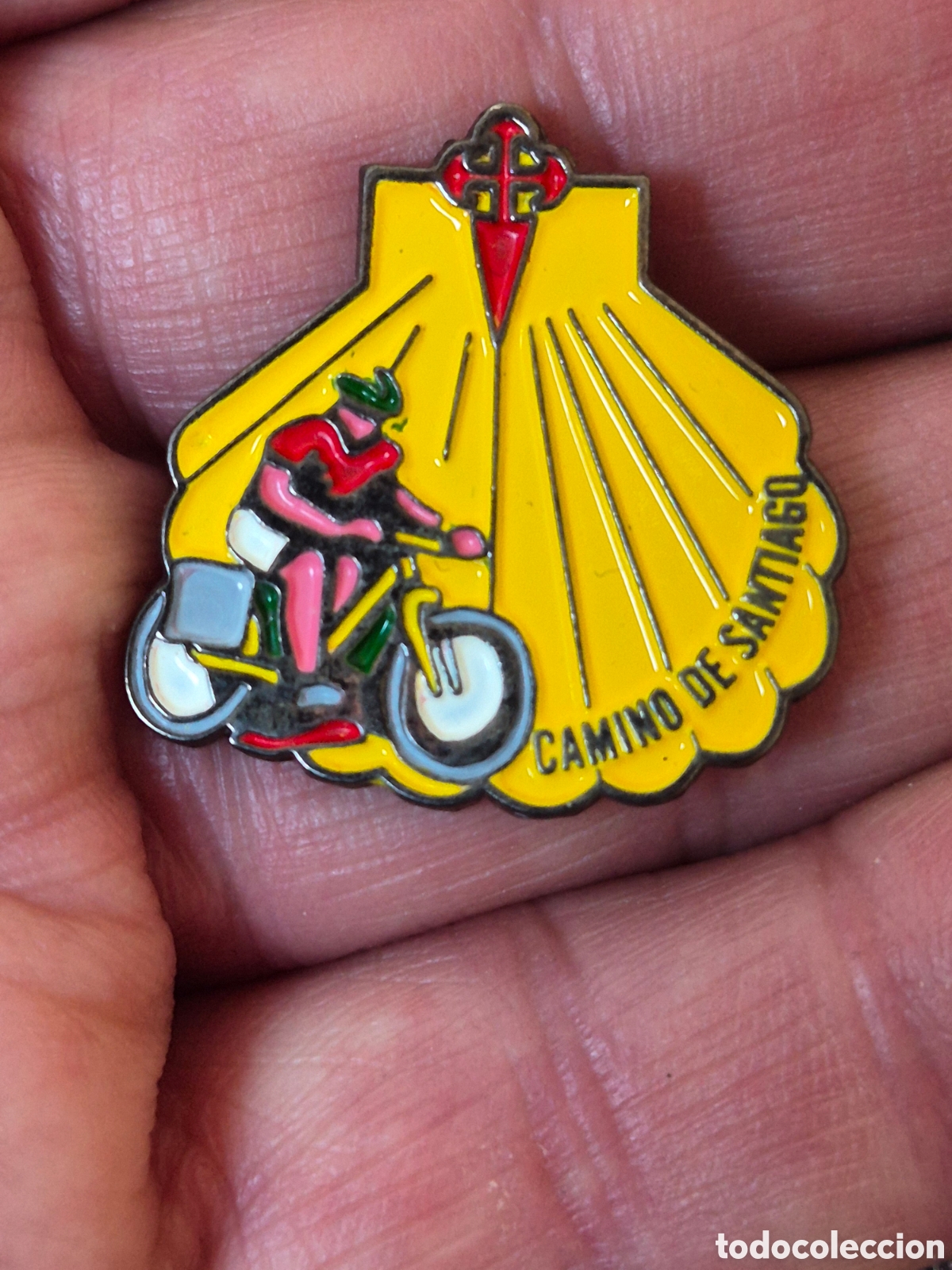 Pins de colecci&oacute;n: Pin Camino de Santiago en bicicleta