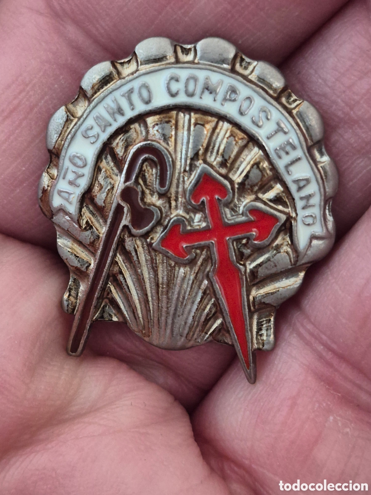 Pin's de collection: Pin Camino de Santiago a&ntilde;os 80