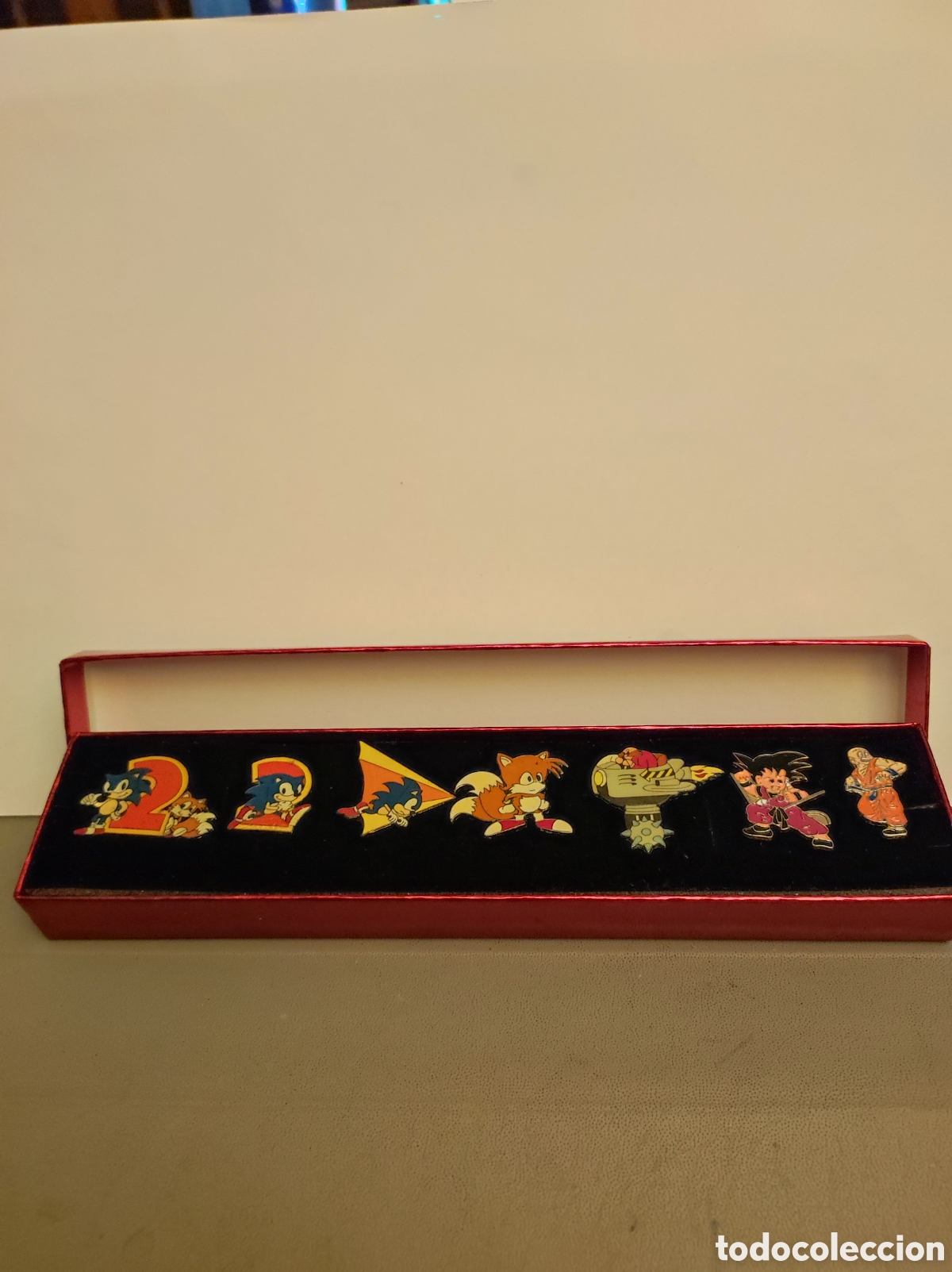 Pins de colecci&oacute;n: Lote Pines Vintage Sonic The Hedgehog SEGA Originales (7 uds)