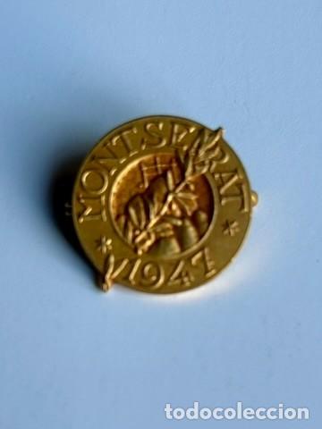 Pins de colecci&oacute;n: INSIGNIA DEVOCIONAL DE LA ENTRONIZACI&Oacute;N DE LA VIRGEN DE MONTSERRAT - A&Ntilde;O 1947