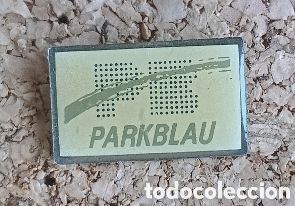 Pin's de collection: PIN MARCA DESCALCIFICACI&Oacute;N MAGN&Eacute;TICA PARKBLAU