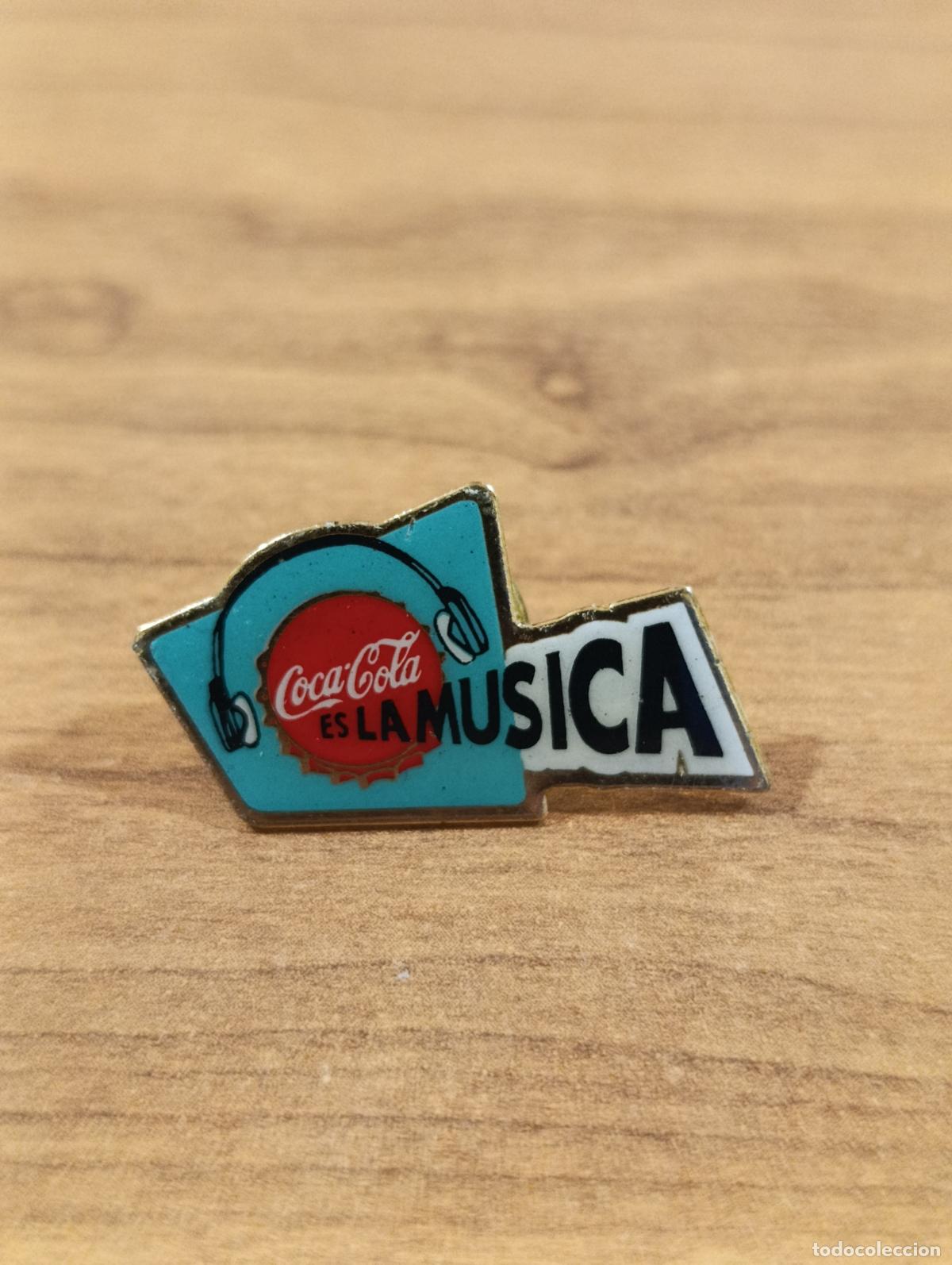Pin's de collection: PIN COCA COLA. ES LA M&Uacute;SICA