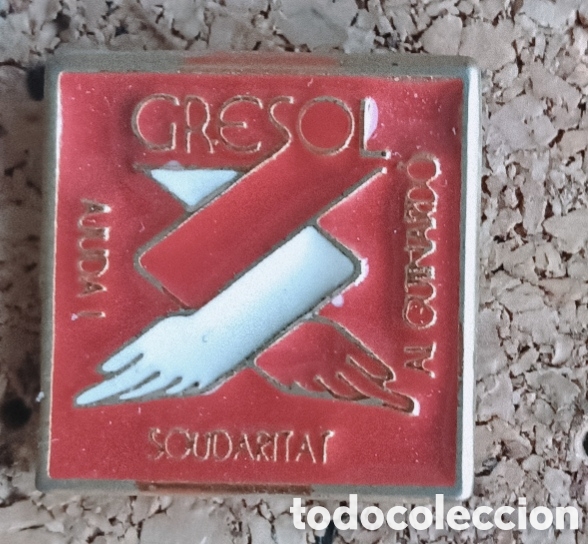 Pins de colecci&oacute;n: PIN ASOCIACI&Oacute;N GRESOL AJUDA I SOLIDARITAT AL GUINARD&Oacute;