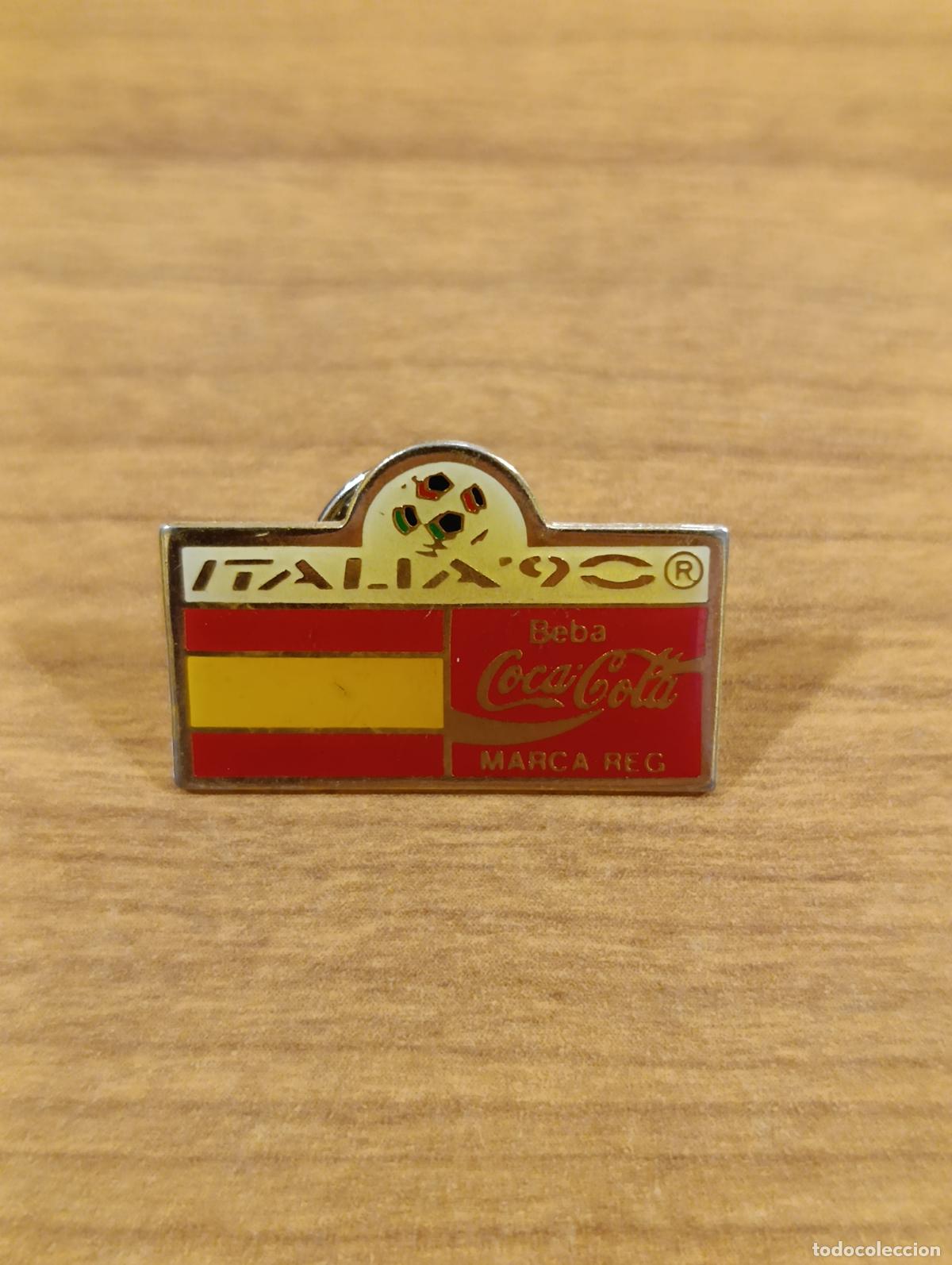 Collection pins: PIN COCA COLA DEPORTE MUNDIAL ITALIA 90 BANDERA ESPA&Ntilde;A