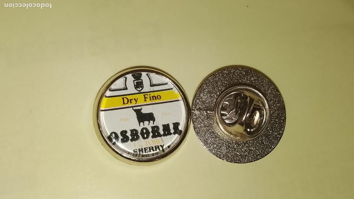 Pins de colecci&oacute;n: pin redondo metal - bodegas Osborne jerez C&aacute;diz vinos