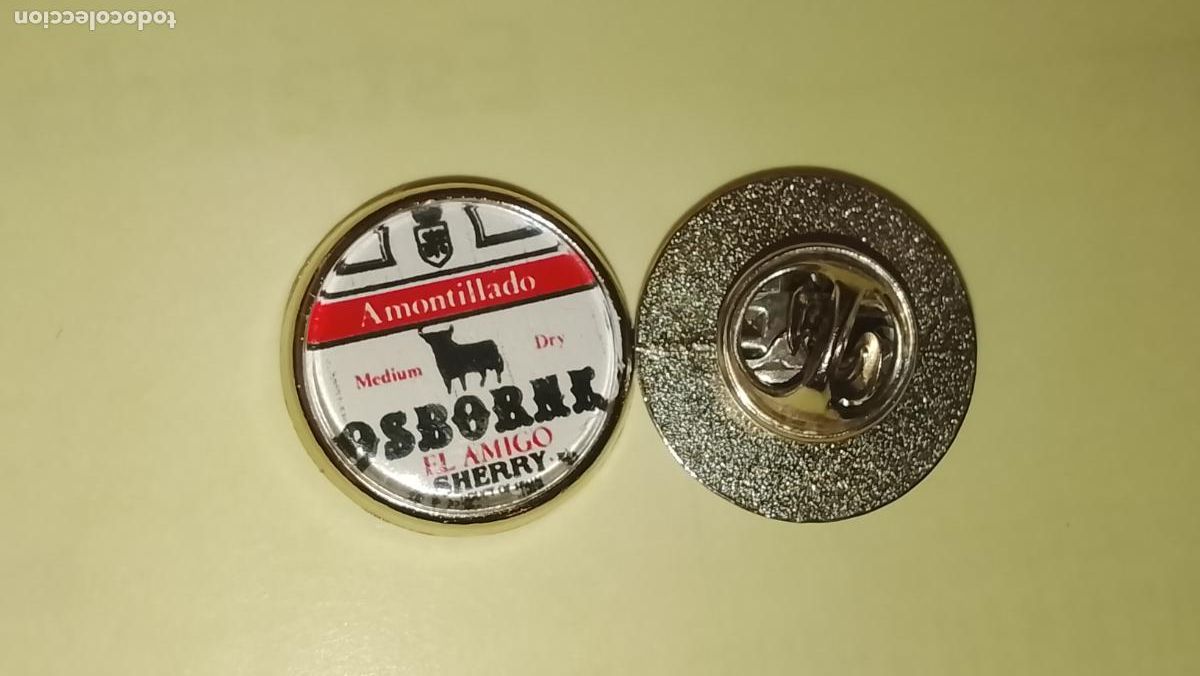 Pins de colecci&oacute;n: pin redondo metal - bodegas Osborne jerez C&aacute;diz vinos