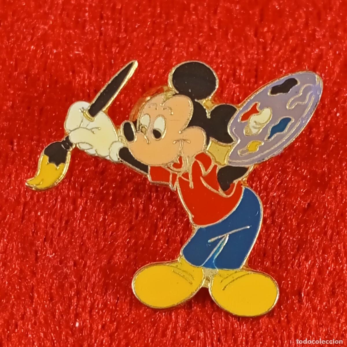 Pins de colecci&oacute;n: ANTIGUO PIN - MICKEY MOUSE - PINTOR - DISENY - DT DIGI-TECH - PIN DE AGUJA - RARO / 500