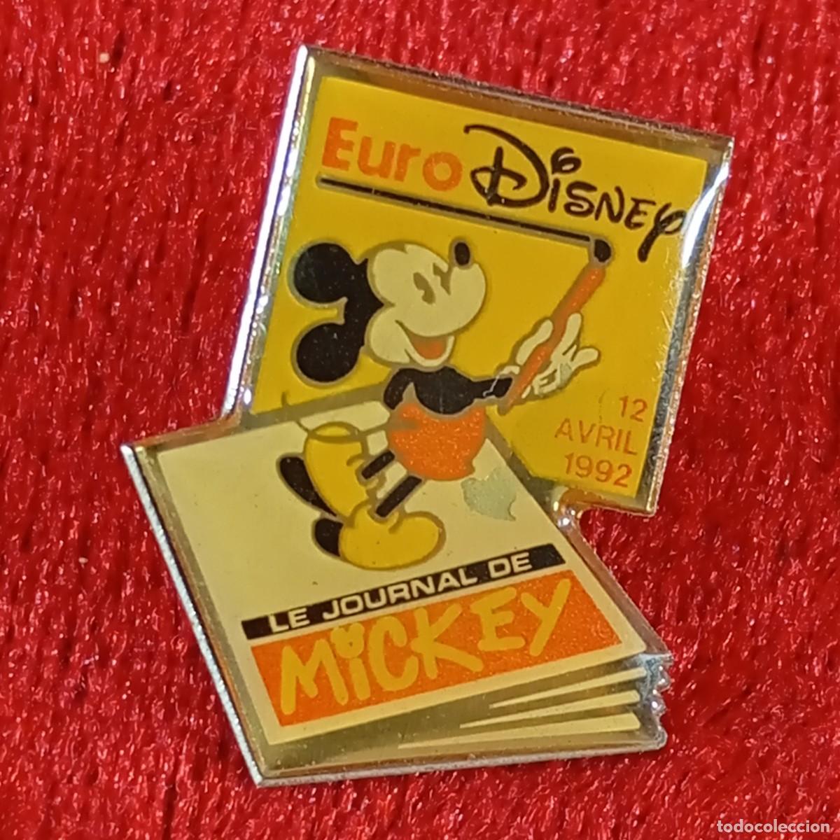 Pins de colecci&oacute;n: ANTIGUO PIN - MICKEY MOUSE - EURO DISNEY - LE JOURNAL DE MICKEY - WALT DISNEY - RARO / 506