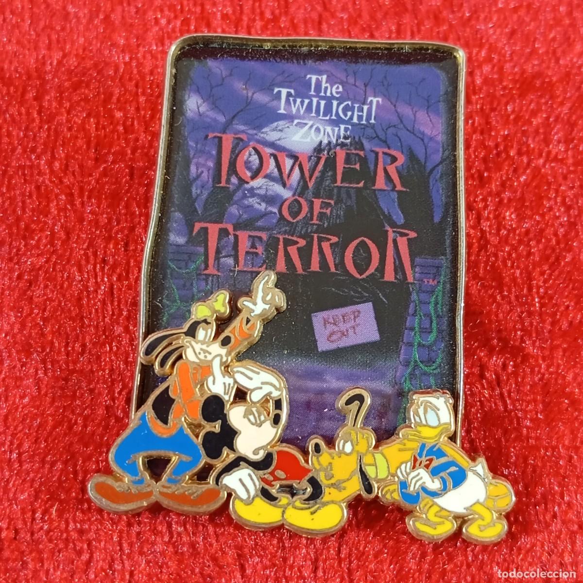 Pins de colecci&oacute;n: ANTIGUO PIN - GOOFY, MICKEY MOUSE, PLUTO, PATO DONALD - TOWER OF TERROR - WALT DISNEY - RARO / 515