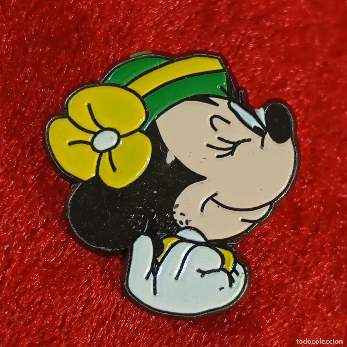 Pins e Spille di collezione: ANTIGUO PIN - MINNIE MOUSE - SOMBRERO FLOR AMARILLA - MICKEY MOUSE - WALT DISNEY - RARO / 517