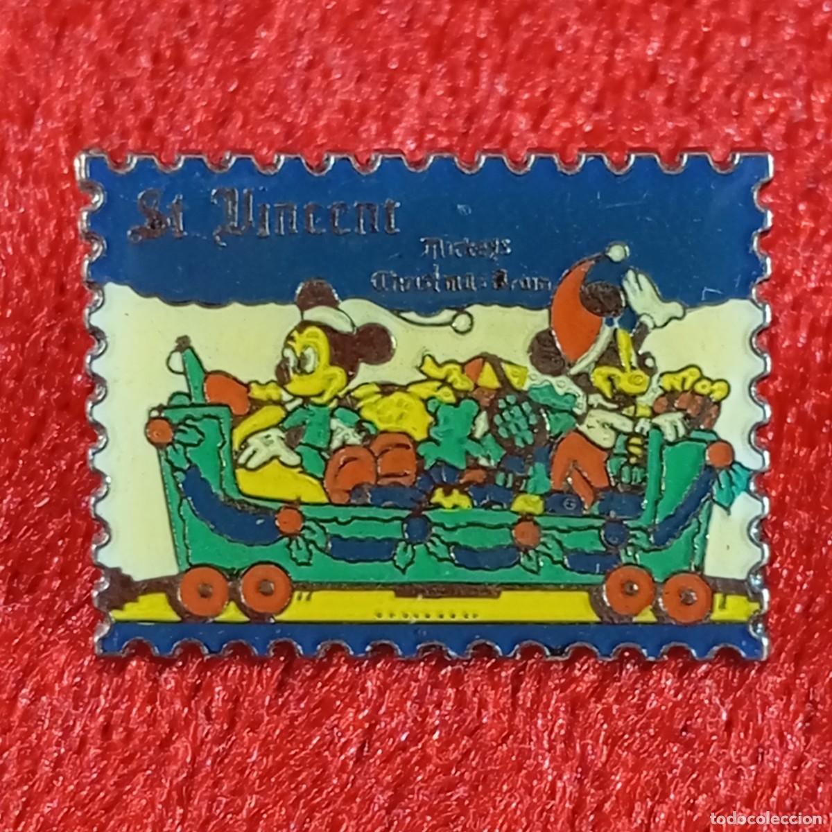 Pins de colecci&oacute;n: ANTIGUO PIN - SELLO POSTAL - MICKEY MOUSE - ST. VINCENT - MICKEYS CHRISTMAS TRAIN- WALT DISNEY / 523