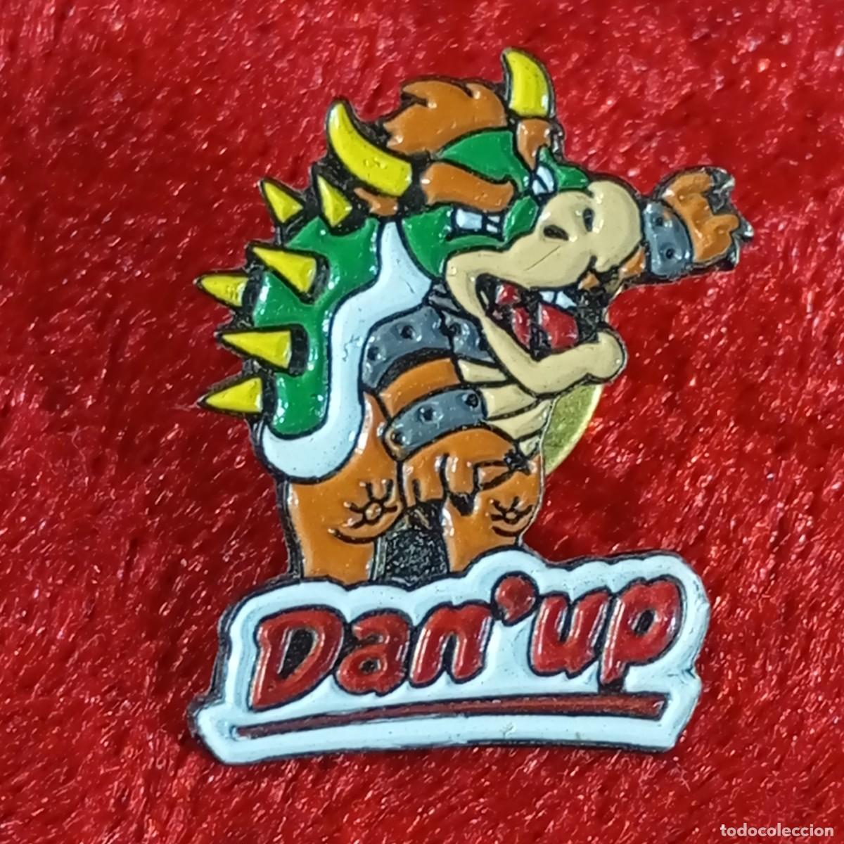 Pin's de collection: ANTIGUO PIN - BOWSER- SUPER MARIO BROS - NINTENDO - DAN'UP DANONE - VINTAGE - ESMALTADO - RARO / 577