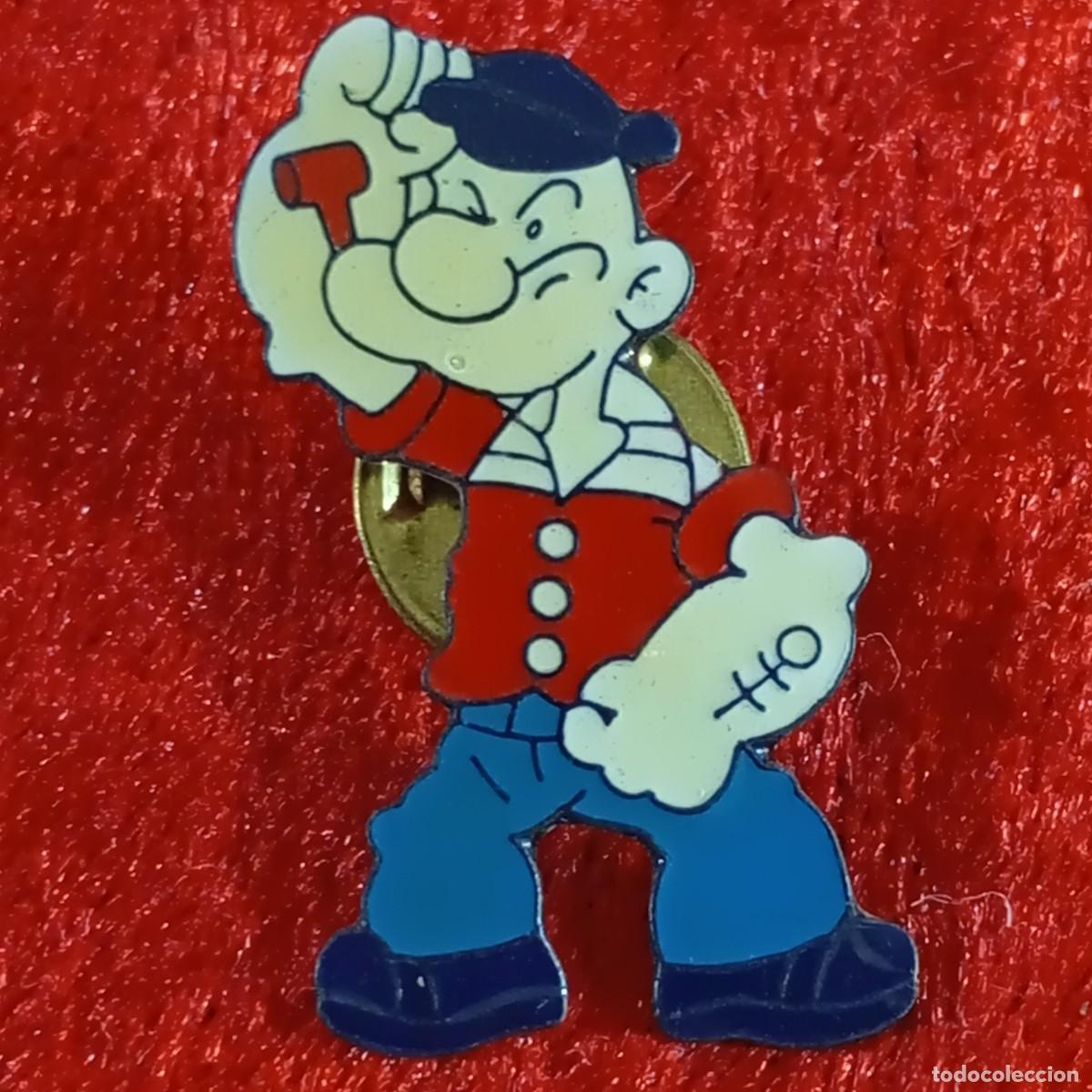 Pins de colecci&oacute;n: ANTIGUO PIN - POPEYE EL MARINO - CAMISA ROJA - KFS - VINTAGE - METAL ESMALTADO - RARO / 587