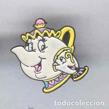Collection pins: Pin Disney La Bella y la Bestia Sra Potts y Chip Tetera Taza Metal Esmaltado PEIFER