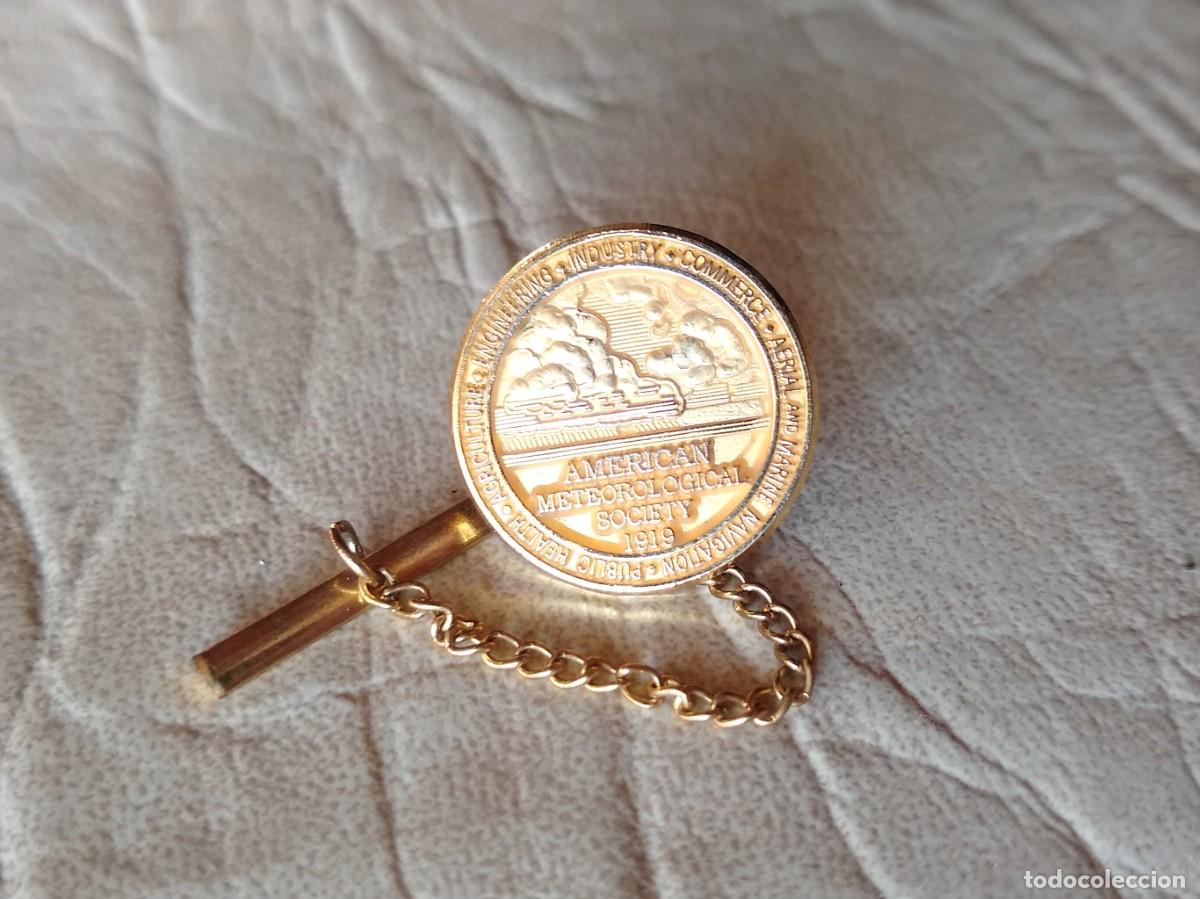 Pins de colecci&oacute;n: pin sociedad meteorologica Estadounidense AMS con ba&ntilde;o de oro