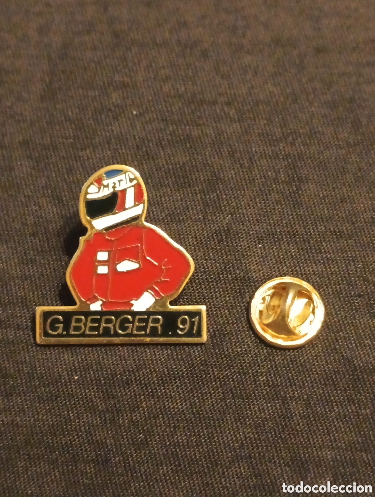 Pins de colecci&oacute;n: Pins insignia con pincho y cierre berger piloto moto