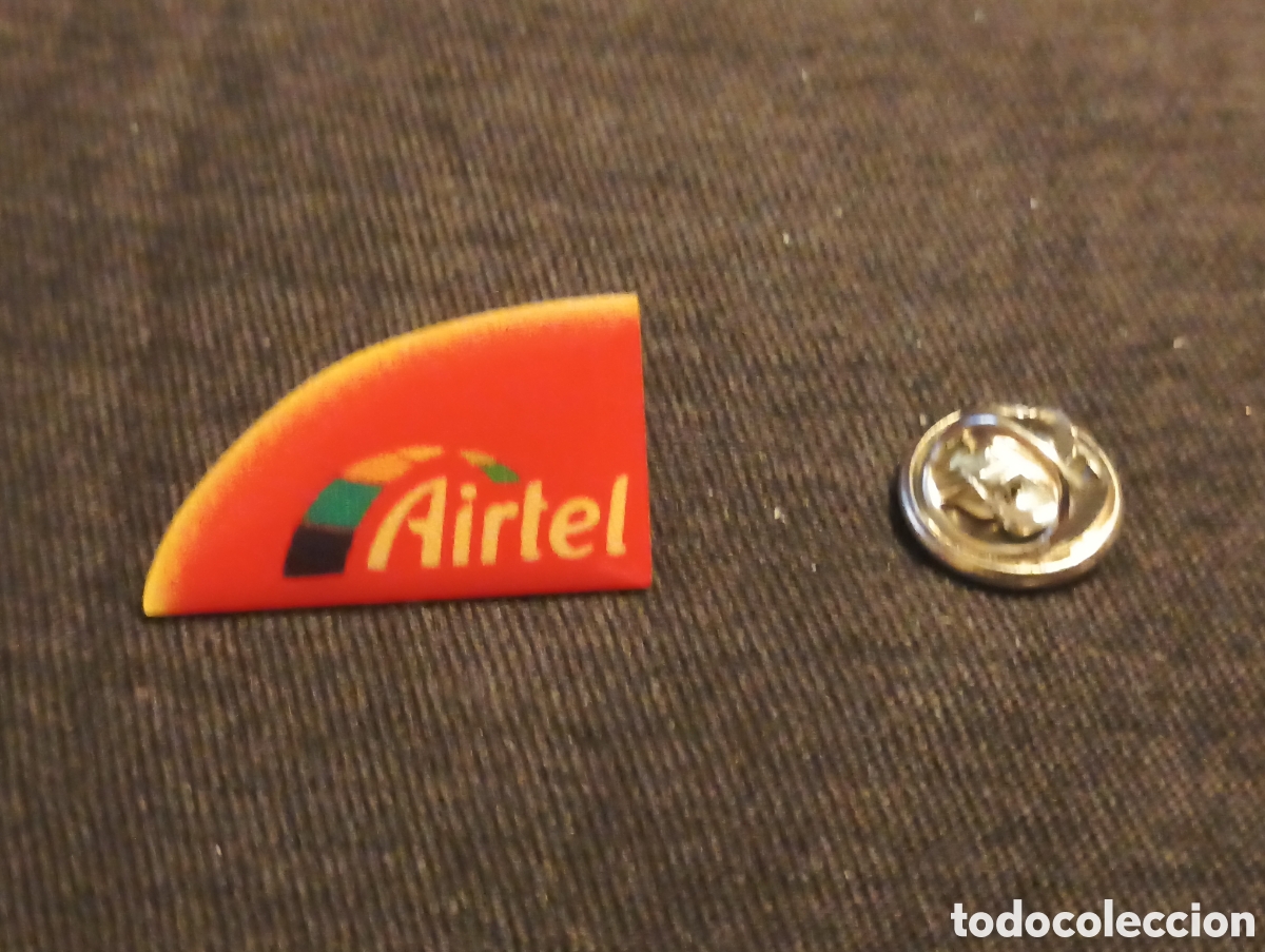 Pins de colecci&oacute;n: Pins insignia con pincho y cierre airtel compa&ntilde;&iacute;a telefonia