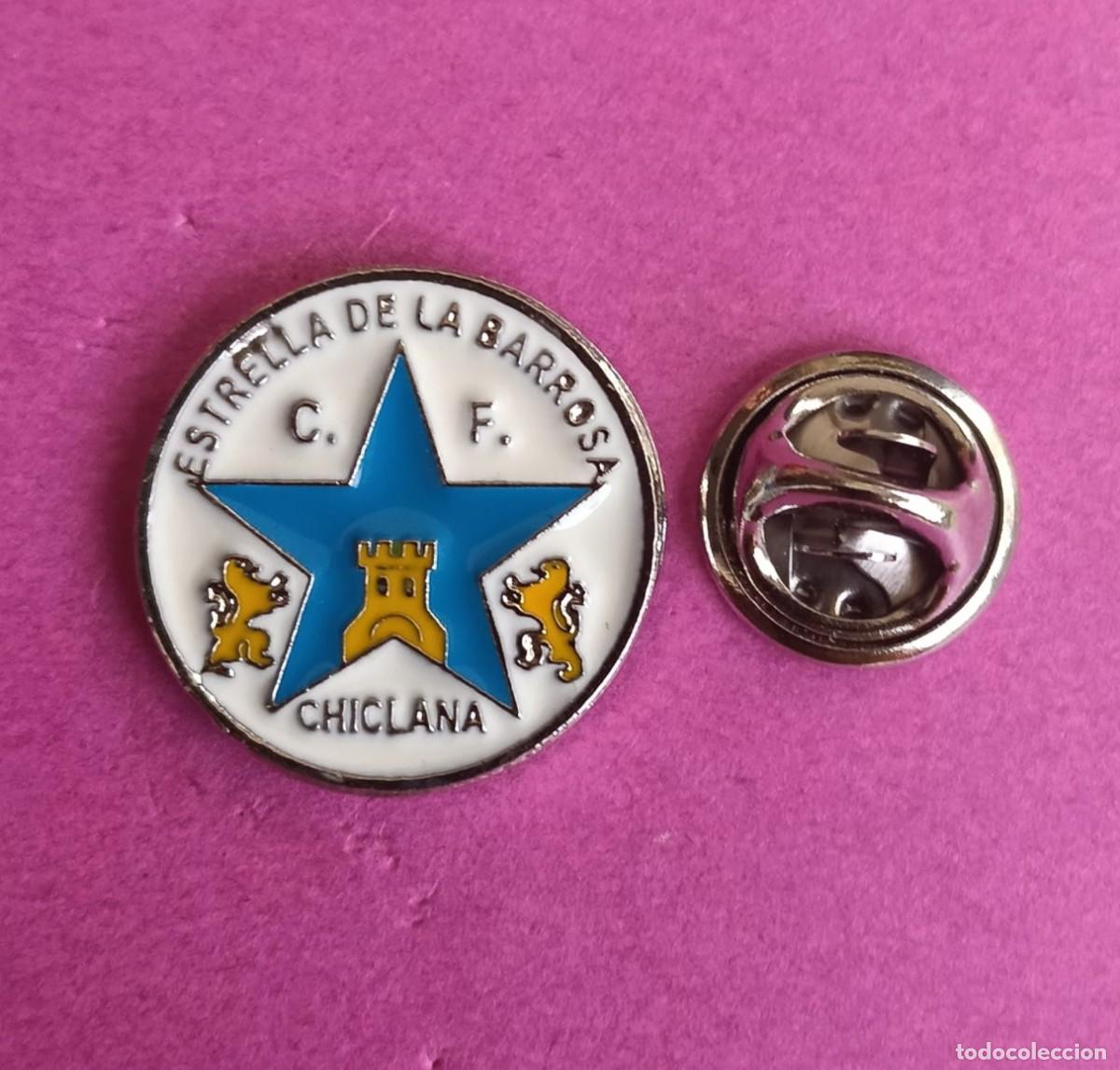 Pins de colecci&oacute;n: PIN FUTBOL - NO ESMALTE - ESTRELLA DE LA BARROSA C.F. - CHICLANA - CADIZ - 130230
