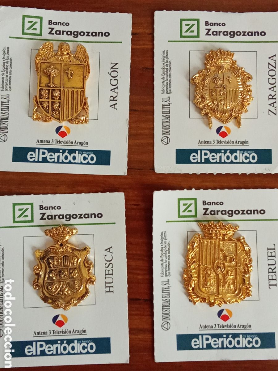 Pins de colecci&oacute;n: Coleccion escudos de ARAGON metal dorado JMJ