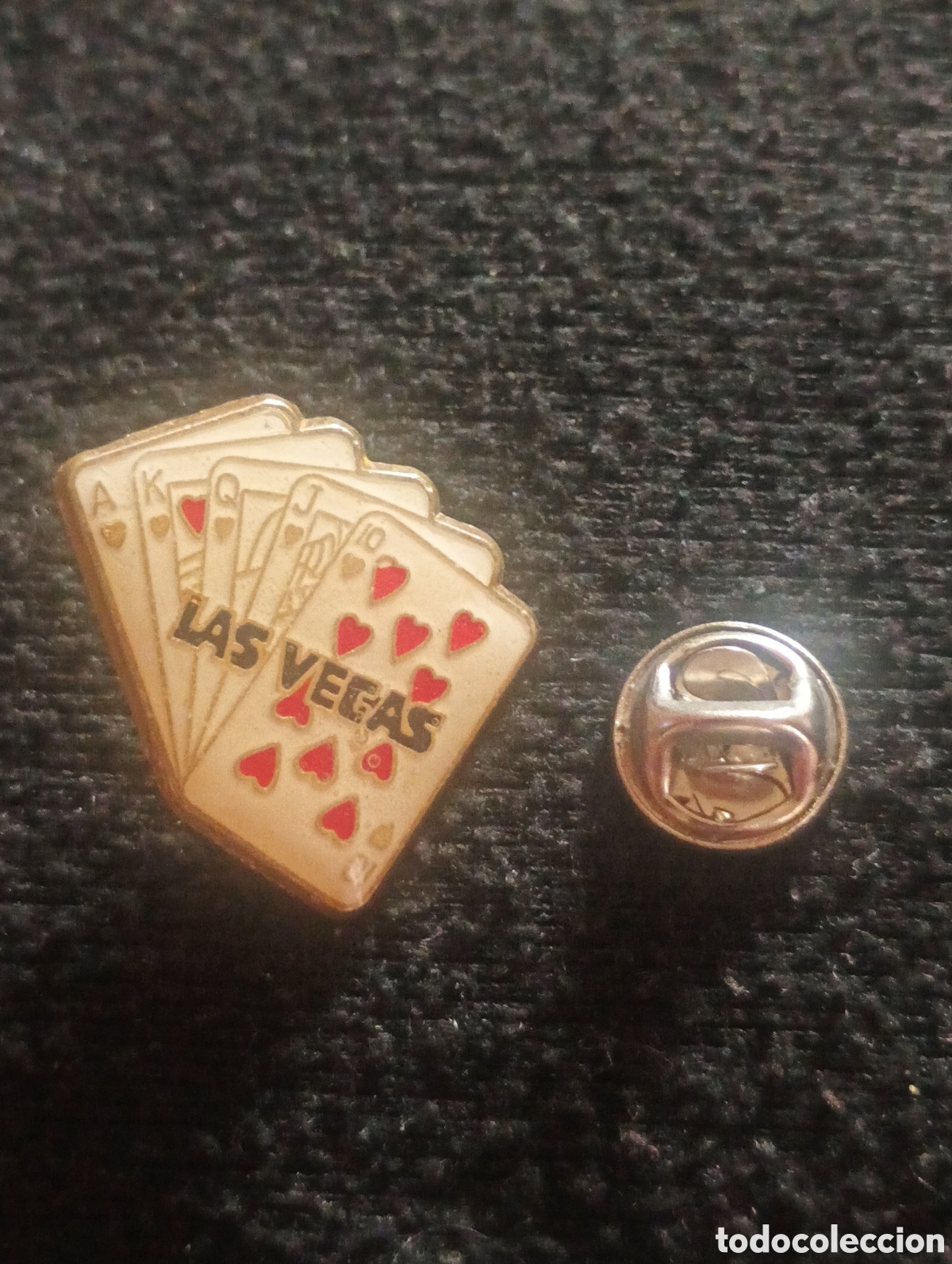Pins de colecci&oacute;n: Pins insignia con pincho y cierre cartas p&oacute;ker las vegas