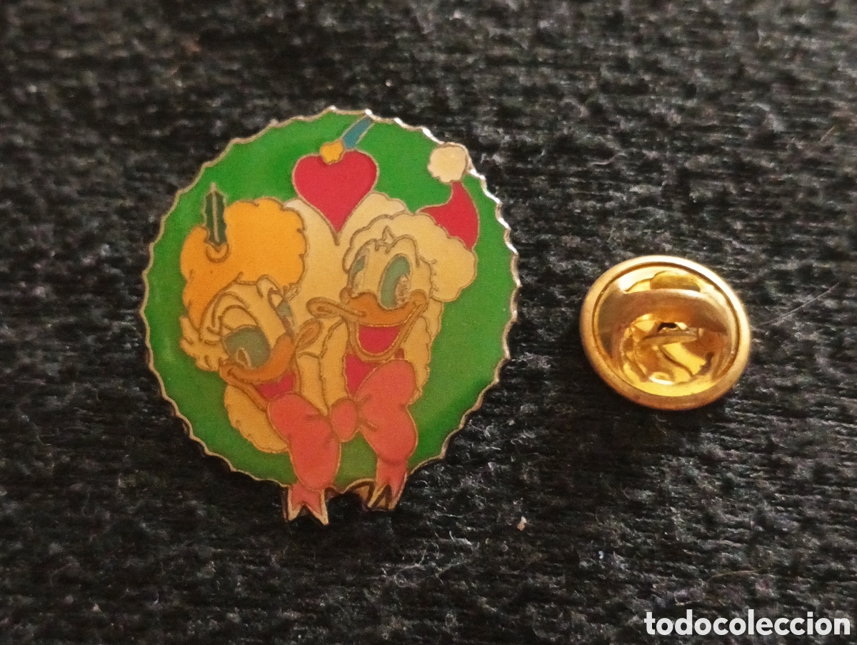 Pins de colecci&oacute;n: Pins insignia con pincho y cierre Disney pato Donald y Deysi